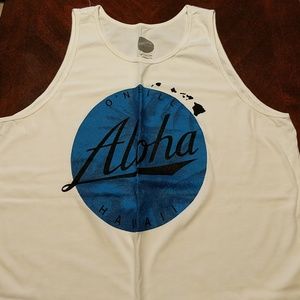 White "Aloha" tank